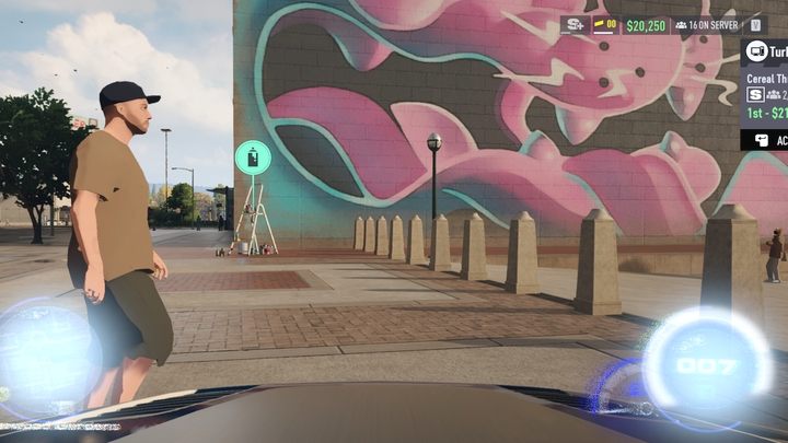 To examine a street art, approach it and press the action button - NFS Unbound: Interactive map - Lakeshore - Basics - Need for Speed Unbound Guide