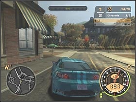 You should reach a small junction in a couple of seconds - Black List #11 - Big Lou - Career - Need for Speed: Most Wanted - Game Guide and Walkthrough