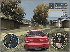 You should reach a tough spot in a couple of seconds where you will have an opportunity to make a huge jump (#1) - Black List #10 - Baron - Career - Need for Speed: Most Wanted - Game Guide and Walkthrough