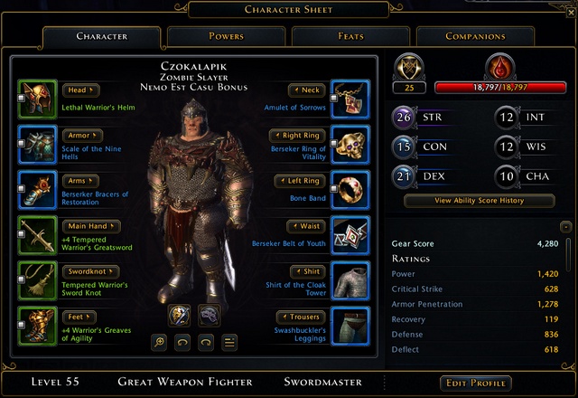 Item statistics - Item statistics (Ratings) - Equipment - Neverwinter - Game Guide and Walkthrough