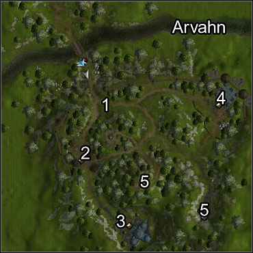 When you're on the spot, you'll immediately see the first statue of purification (A1) - Map: Arvahn Ruins (A) - Ritual of Purification - Neverwinter Nights 2 - Game Guide and Walkthrough