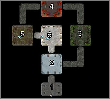 Once you're inside, touch the statue in the middle of the first room (1) and read the inscription on it - Temple of Seasons (A3) - Ritual of Purification - Neverwinter Nights 2 - Game Guide and Walkthrough