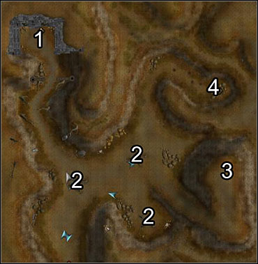 Once you're there, head for the main gate (1) to meet a guard - Haven Approach - Amon Jerro's Haven - Neverwinter Nights 2 - Game Guide and Walkthrough