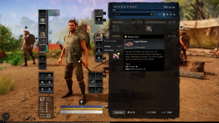 The created item must be placed in the quick access slot so you can use it later - New World: Healing - how to restore health? - FAQ - New World Guide