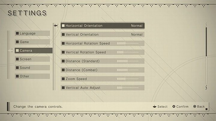 The camera is placed behind the hero throughout the majority of the game - the classic third-person perspective - NieR Automata: Camera - how to change? - Annex - NieR Automata Guide
