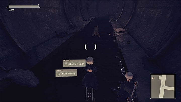 When exploring the sewers, you can use the Pod's flashlight - activated by pressing the left analog stick - NieR Automata: Chapter 4 Route A - walkthrough - Route A - NieR Automata Guide