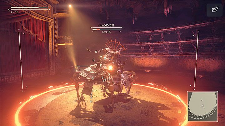 In the final part of the fight, the boss can jump and generate shock waves where she lands - NieR Automata: Chapter 4 Route A - walkthrough - Route A - NieR Automata Guide