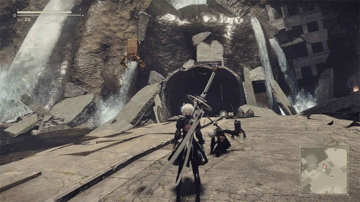 Go to the place marked on the map - NieR Automata: Chapter 7, Route A - walkthrough - Route A - NieR Automata Guide