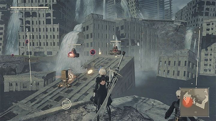 You have to reach the coast marked as the next mission objective - NieR Automata: Chapter 7, Route A - walkthrough - Route A - NieR Automata Guide
