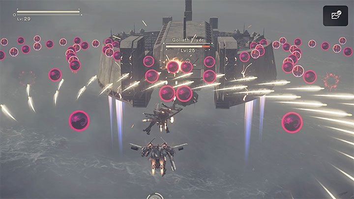 Ultimately, you will have to destroy a much larger flying machine, Goliath Flyer - NieR Automata: Chapter 7, Route A - walkthrough - Route A - NieR Automata Guide