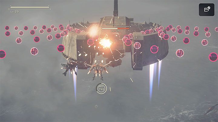 From time to time, Goliath Flyer will also fire large homing rockets at you - NieR Automata: Chapter 7, Route A - walkthrough - Route A - NieR Automata Guide