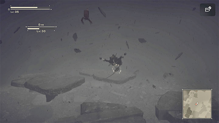 After some time passes, the boss will escape to the upper levitating platform - NieR Automata: Chapter 10, Ending A, Route A - walkthrough - Route A - NieR Automata Guide