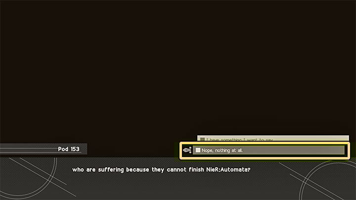 Important note - you will have to answer a question that can lead to deleting all the saves you have on the hard drive of your console or computer - Nier Automata: Route C and Route D endings - walkthrough - Route C & D - NieR Automata Guide