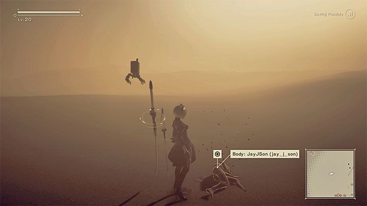 If you are playing with Network Features enabled, then, while traversing the world, you might come across the bodies of other players which appear where they died in their own worlds (you can not "enter" another player's world, because the game does not have multiplayer) - NieR Automata: Death and its consequences - Basics - NieR Automata Guide