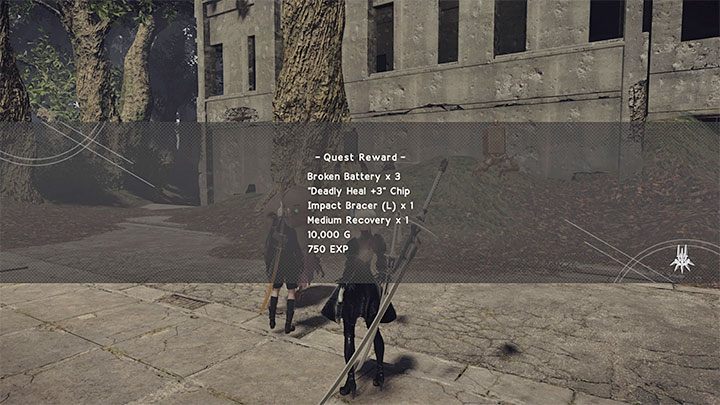 You can gain automatic health recovery by installing chips that affect the character's regeneration and health bar - NieR Automata: Healing - how to recover health? - FAQ - NieR Automata Guide