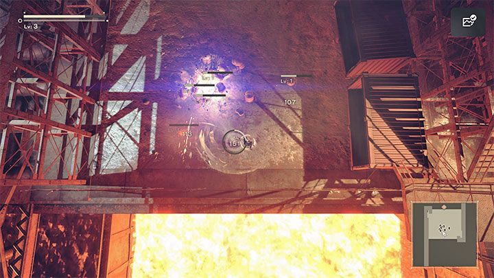 The game will switch to a top-down perspective in one of the next areas - NieR Automata: Chapter 1, Route A - walkthrough - Route A - NieR Automata Guide