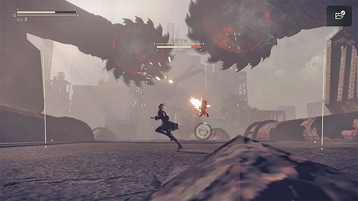 The linear path will lead you to a large open space - NieR Automata: Chapter 1, Route A - walkthrough - Route A - NieR Automata Guide