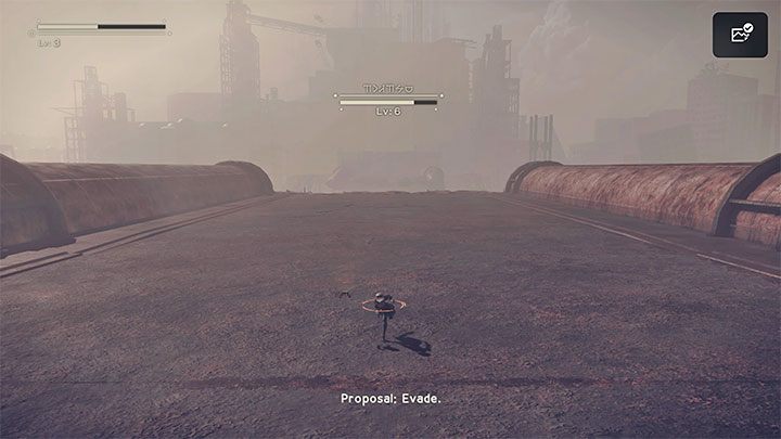 9S will appear at some point - keep fighting Goliath - NieR Automata: Chapter 1, Route A - walkthrough - Route A - NieR Automata Guide