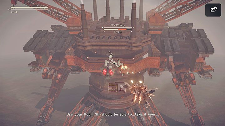 The boss will shoot homing rockets - NieR Automata: Chapter 1, Route A - walkthrough - Route A - NieR Automata Guide