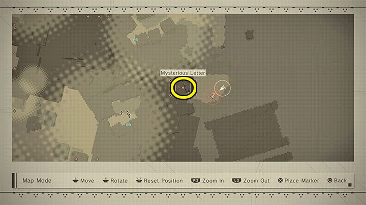 Quest giver: unlocking the quest Mysterious Letter - you will get the letter during your visit to the Bunker - Nier Automata: Flooded City - walkthrough, side missions - Side missions - NieR Automata Guide