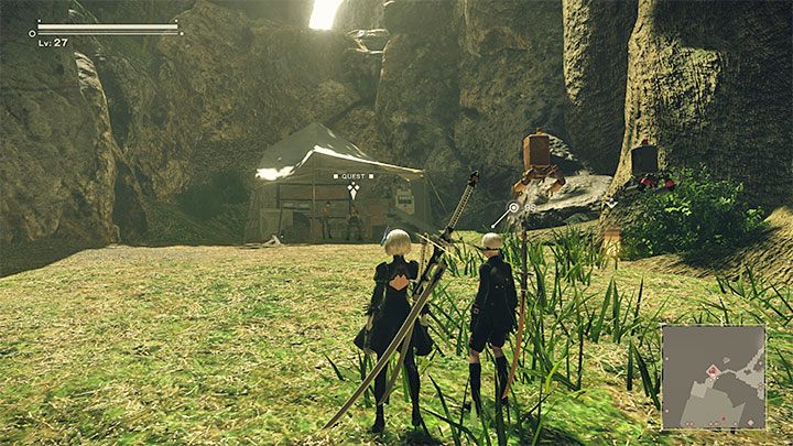The Resistance Supply Trader will appear in the camp in the forest only after completing the Camp Development side quest which you can unlock in the Resistance Camp in Chapter 7, which requires you to help the rebels in setting up a base camp - NieR Automata: List of traders - Summaries - NieR Automata Guide