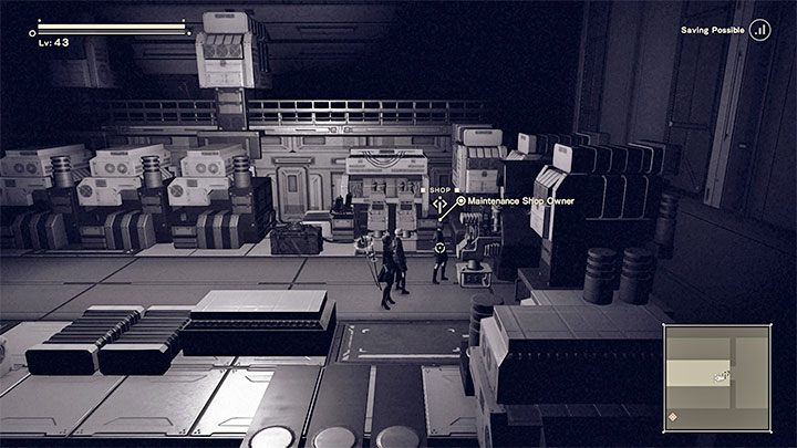 The Maintenance Shop Owner is a trader who only appears in the bunker after progressing to Route B - NieR Automata: List of traders - Summaries - NieR Automata Guide