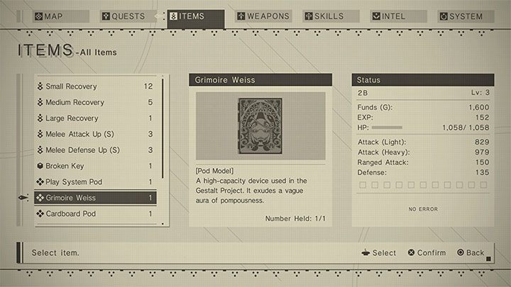 Pod Models - they can completely change the appearance of the pod, although its properties and behavior remain unchanged - NieR Automata: character appearance - how to change? - FAQ - NieR Automata Guide