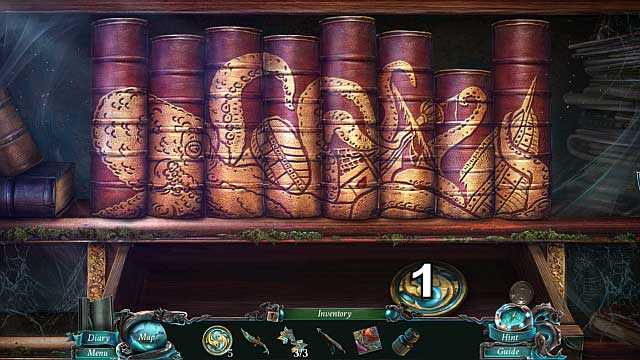 Go to the Underground and put the red book on the shelf - Chapter 5: The Shipwreck cemetery | Walkthrough - Walkthrough - Nightmares from the Deep: The Sirens Call Game Guide & Walkthrough