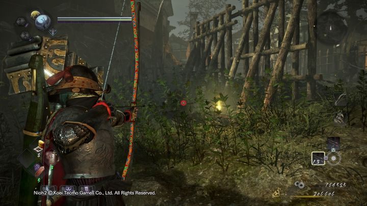 On the right, by the watchtower, there is a hidden opponent - NiOh 2: The Two Faces of Hospitality walkthrough - Main missions - NiOh 2 Guide