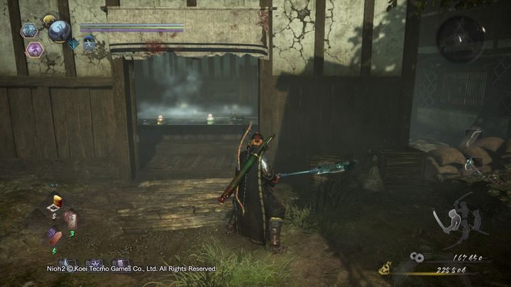 Leave the room with the hot spring and turn left to the next house - NiOh 2: The Two Faces of Hospitality walkthrough - Main missions - NiOh 2 Guide