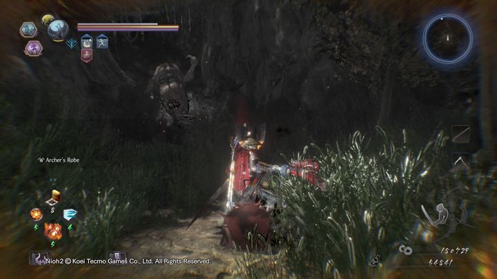 This is a large-sized Yokai that attacks mainly with its large body and legs - The Mysterious One Night Castle | NiOh 2 Walkthrough - Main missions - NiOh 2 Guide