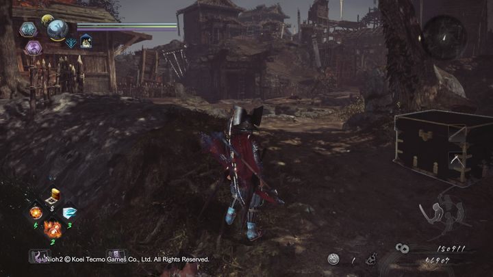 As soon as you get there, open the chests with loot - The Mysterious One Night Castle | NiOh 2 Walkthrough - Main missions - NiOh 2 Guide