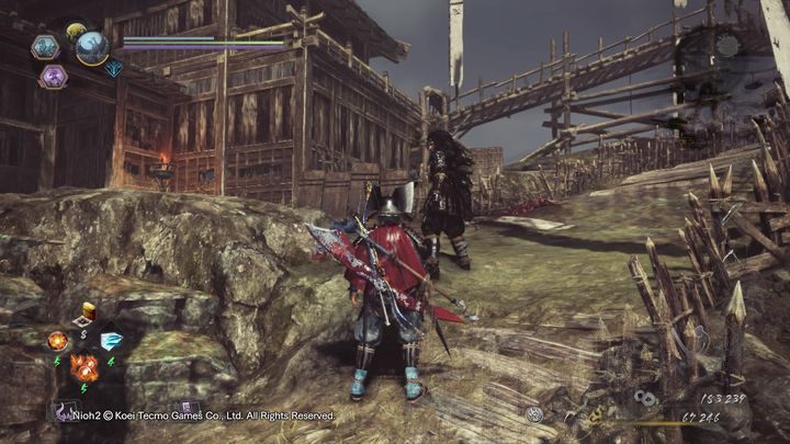 From here, you have an entrance to the building located on the left - The Mysterious One Night Castle | NiOh 2 Walkthrough - Main missions - NiOh 2 Guide