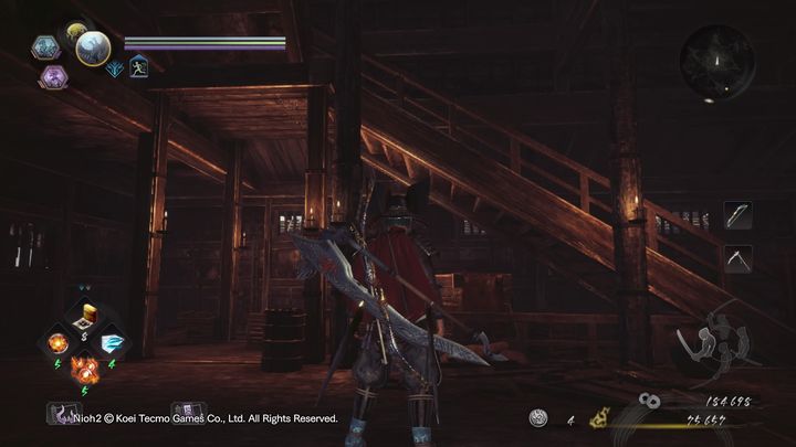 Climb the stairs to the top and defeat a soldier Yokai - The Mysterious One Night Castle | NiOh 2 Walkthrough - Main missions - NiOh 2 Guide