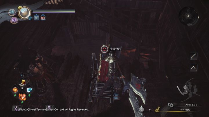 There you have a door that opens the shortcut to the shrine - The Mysterious One Night Castle | NiOh 2 Walkthrough - Main missions - NiOh 2 Guide