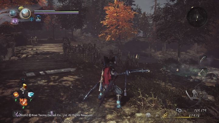 A hot spring is on the right - use it to restore health - The Mysterious One Night Castle | NiOh 2 Walkthrough - Main missions - NiOh 2 Guide