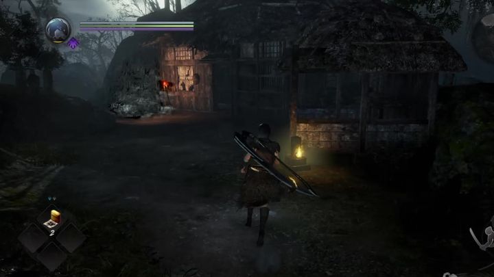 Another Gaki is just beyond the bridge - NiOh 2: The Village of Cursed Blossoms walkthrough - Main missions - NiOh 2 Guide