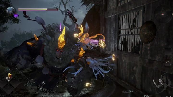 A good strategy for Gaki is to run to the opponent, attack a few times and then retreat - NiOh 2: The Village of Cursed Blossoms walkthrough - Main missions - NiOh 2 Guide