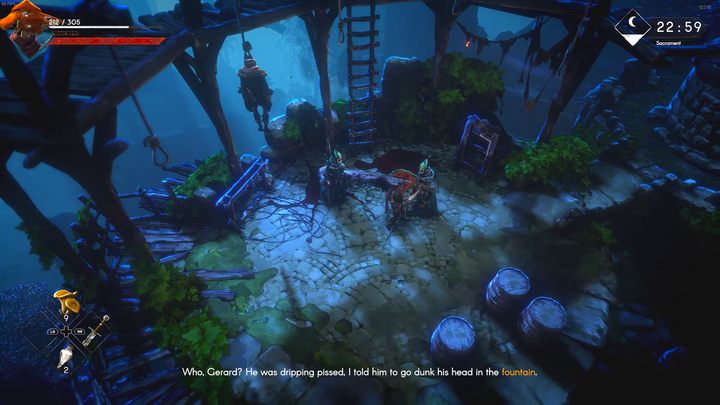 Take the road down from Rattigan's cage - No Rest for the Wicked: Where is the fountain? - FAQ - No Rest for the Wicked Guide