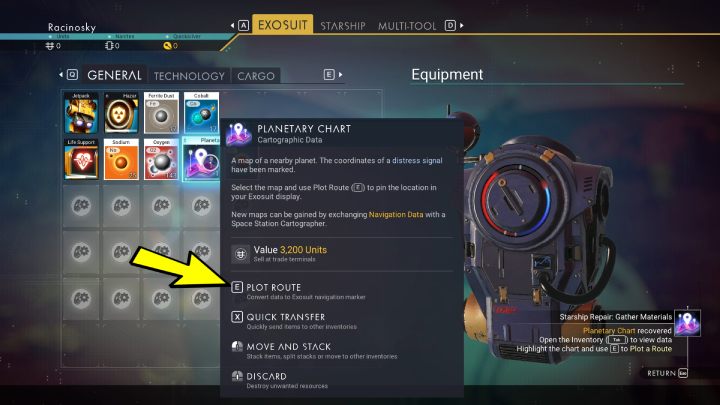 Then, re-examine the rounded crashed machine near the ship and take the planetary map out of it - No Mans Sky 2022: How to leave first planet? - No Mans Sky: FAQ - No Mans Sky Game Guide