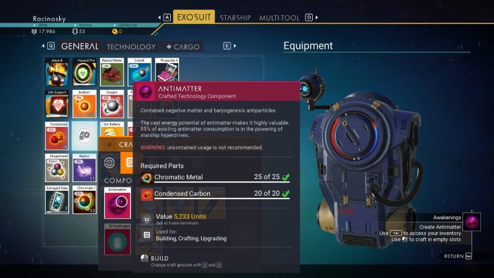 To create antimatter, you will need - No Mans Sky 2022: How to leave first system? - No Mans Sky: FAQ - No Mans Sky Game Guide