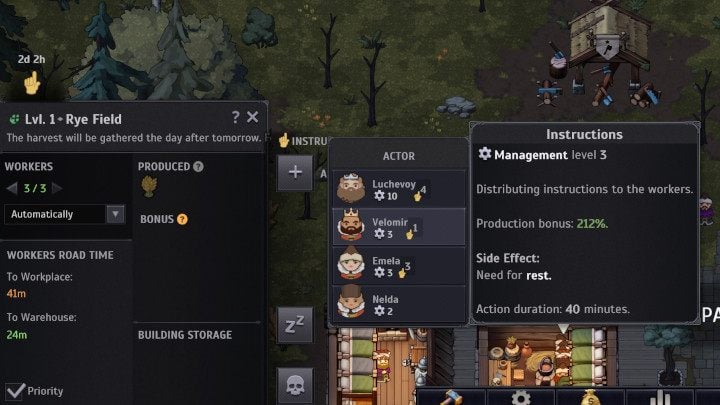 The game will show you the anticipated outcomes of a specific lord's actions when it comes to activities that depend on the skills of a particular character - Norland: Lords management - Basics - Norland Guide