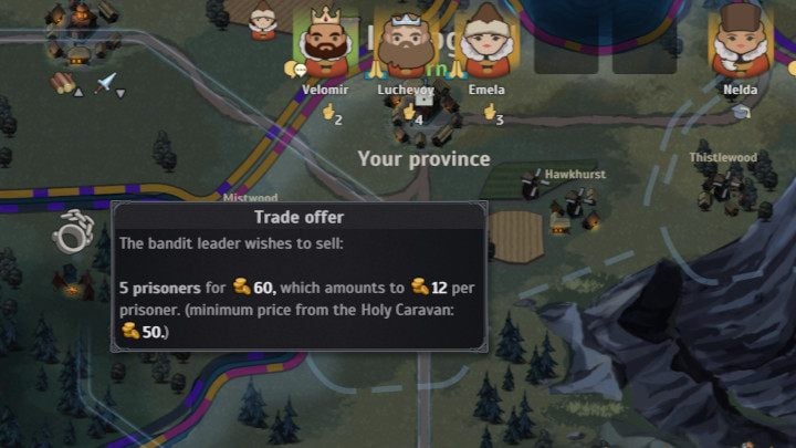 The last option to obtain prisoners is to buy them - Norland: What to do with prisoners? - FAQ - Norland Guide