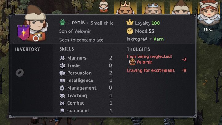 The remedy for aging lords is to produce another generation of rulers who will take over the leadership after the death of their parents - Norland: How to manage a family? - FAQ - Norland Guide