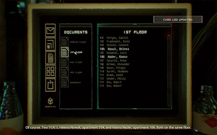 Walk on forward and follow the tight corridor toward the place where you started exploration of the building (you can call by apartment 017, but that is optional) - Interrogate neighbors and identify the caller | Case #405 Walkthrough - Case #405: Finding Adam - Observer Game Guide
