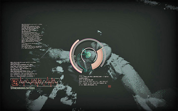 After returning to the real world it is necessary to perform synchronization, because peering into Amir’s mind has weakened the protagonist - Examine apartment and hack into Amir Nowaks mind | Case #405 Walkthrough - Case #405: Finding Adam - Observer Game Guide