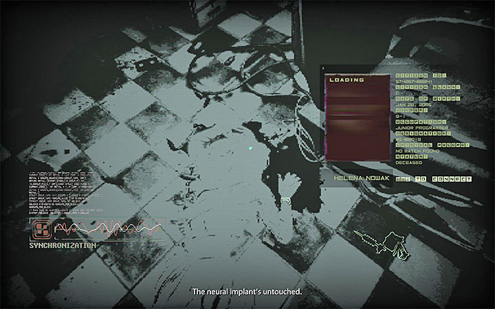 Scan the implant in Helena’s head in order to hack her mind - Investigate the tattoo parlor and hack into Helena Nowaks mind | Case #405 Walkthrough - Case #405: Finding Adam - Observer Game Guide