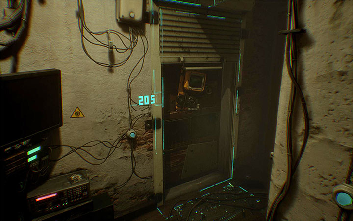 Walk under the shutter in order to get to apartment 205. - Unlocking the case and investigating apartment 205 | Case #776 Walkthrough - Case #776: Nosy Neighbors - Observer Game Guide