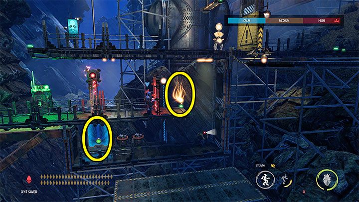 This location has the first moolah gate, which requires a payment of 70 moolah - Oddworld Soulstorm: Descent to Level 2, The Mines - guide, walkthrough description - 11: The Mines - Oddworld Soulstorm Guide