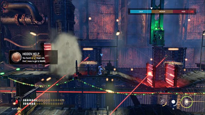 We reach the button in the upper right part of the room - pressing it will lead to the appearance of snipers - Oddworld Soulstorm: Descent to Level 2, The Mines - guide, walkthrough description - 11: The Mines - Oddworld Soulstorm Guide